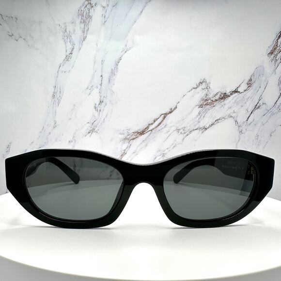 New MIU MIU Sunglasses Black Gold Rectangle Cat Eye Geometric Authentic main image 12